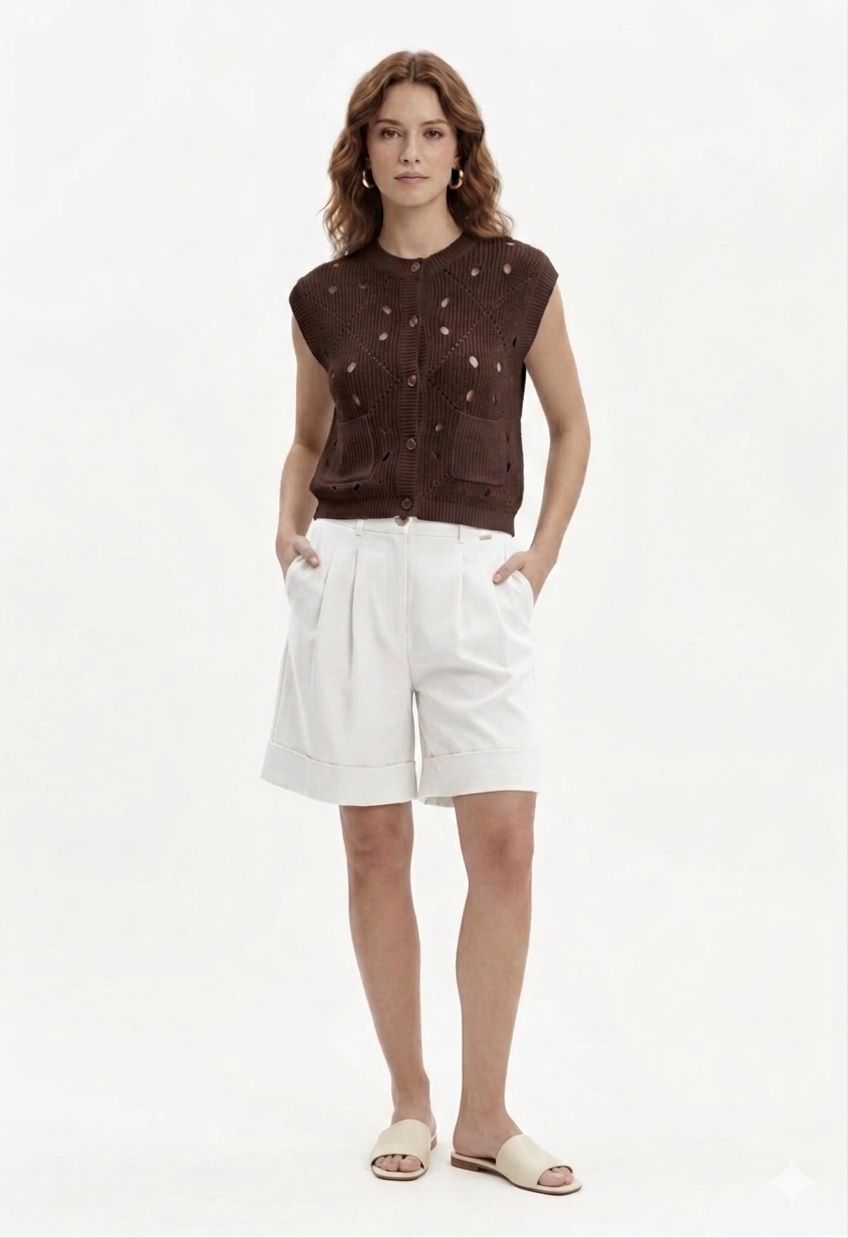 Shorts  White Wise Donna